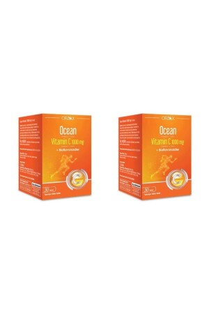 فيتامين C من نوع MNZ 1000 Mg 30 حبوب منع الحمل 2 حزمة - Ocean
