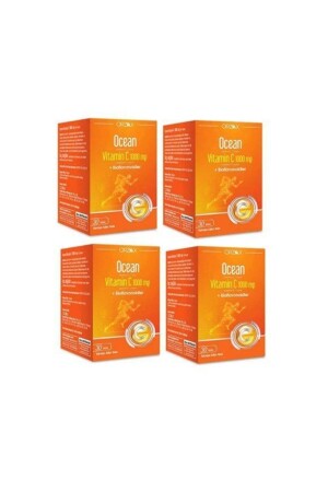 فيتامين C من MNZ 1000 Mg 30 حبوب منع الحمل 4 صناديق FJUX2789-4A - Ocean