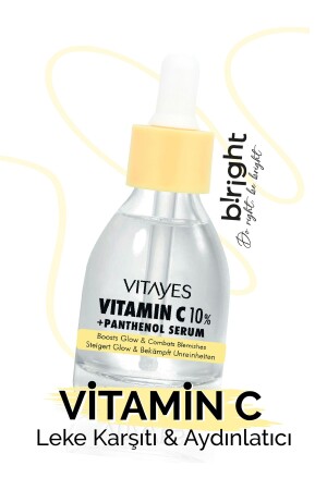 C Vitamini %10 Ve Panthenol Cilt Tonu Eşitleyici Leke Karşıtı Aydınlatıcı Nemlendirici Cilt Serumu - Vitayes