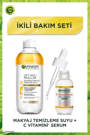 Vitamin C Bright Super Brightening Serum 30 ml & Dual Phase Micellar Perfect Makeup Cleansing Water PKTCVTMNSRMMCLR - Garnier
