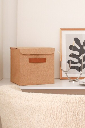 Cabinet Laundry Toy Organizer Folding Storage Box with Jute Cover 28x28x28 BKKPK-JUT - Rek Home
