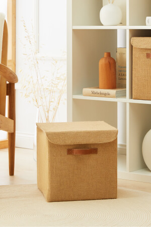 Cabinet Laundry Toy Organizer Folding Storage Box with Jute Cover 30x30x30 - Ocean Home Textile