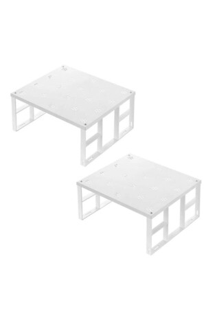 Cabinet Organizer Shelf Plate Glass Shelf Metal Shelf 2-Piece Metal Horizontal Shelf - Viyalente
