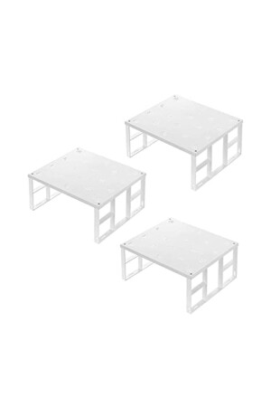 Cabinet Organizer Shelf Plate Glass Shelf Metal Shelf 3 Pieces - Genel Markalar