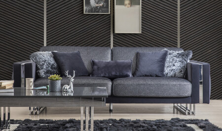 CaddeYıldız Silver Sofa - Cadde Yıldız