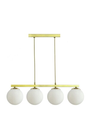 Caesar White Glass Living Room - Kitchen - Bedroom Modern Design 4-Piece Chandelier LA12000030 - Modavize