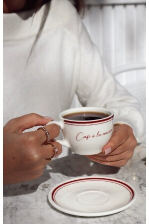 Cafe A La Maison Teacup - Linden Art Porcelain