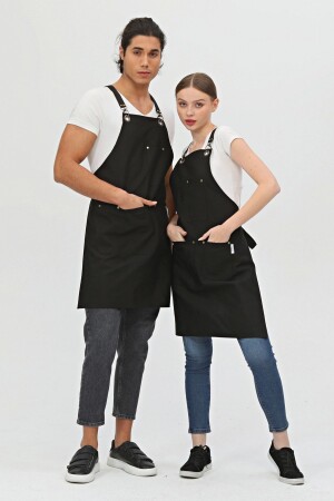 Café-, Barista-, Friseur-, Küchen-, Koch-, Koch-, Maler- und Floristenschürzen, schmutzabweisende Schürze, 3 Taschen - Monki Haus
