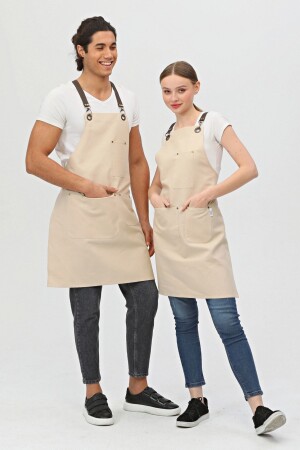 Café-, Barista-, Friseur-, Küchen-, Koch-, Koch-, Maler- und Floristenschürzen, schmutzabweisende Schürze, 3 Taschen - Monki Haus