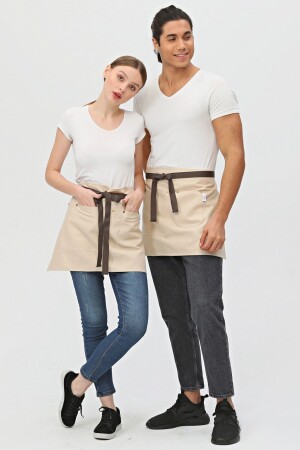 Cafe, Barista, Hairdresser, Bartender, Florist, Kitchen Apron, Stain Resistant, Half Short Apron 3 pockets short - Monki Haus