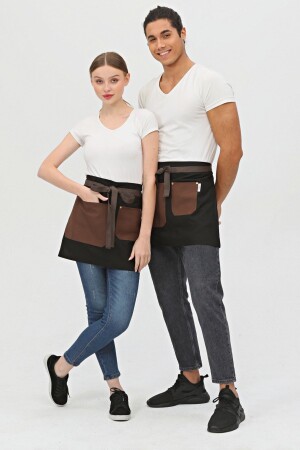 Cafe, Barista, Hairdresser, Bartender, Florist, Kitchen Apron, Stain Resistant, Half Short Apron 3 pockets short - Monki Haus