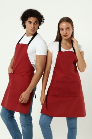 Cafe, Barista, Hairdresser, Kitchen, Chef, Painter and Florist Aprons Stain-Proof Claret Red Apron SYH001B - Monki Haus