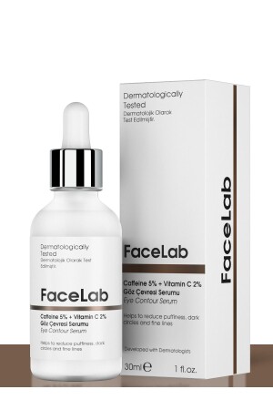 Caffeine 5% Eye Contour Serum 30 ml against Bruises, Swelling, Under-Eye Bagging and Dark Circles - Facelab