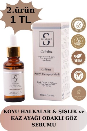 Caffeine Serum- Dark Circles- Puffiness- Bruises and Crow's Feet Focused Eye Contour- Under Eye Caffeine Serum - Shinehub