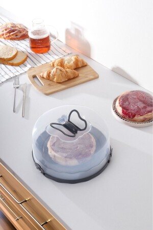 Cake Cake Storage Container - Cake Glass - Locked Pyrex Transport Container HMNV-KEK-FNS-L00501-QLUX - HOMENIVA