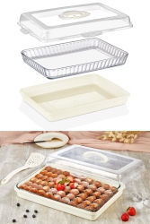Cake Pastry Container|glass pyrex Storage Container|picnic Container&set|plastic Transparent Lid|locking Lid|41x9cm MSK-3982731872 - Selenica
