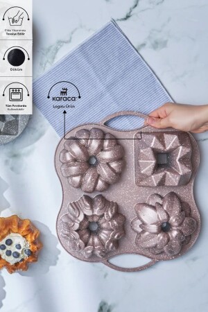 Cake Pro 4-Piece Rosegold Cast Cake Mold 35 Cm 153. 03. 06. 8446-1 - Karaca