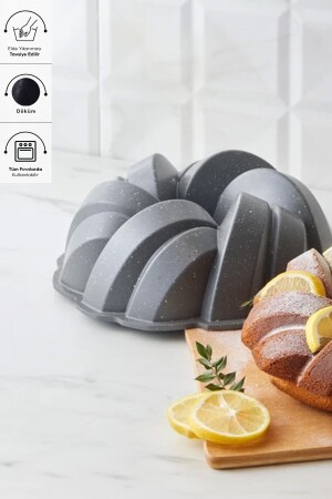 Cake Pro Knitted Cast Cake Mold Anthracite 26 Cm - Karaca
