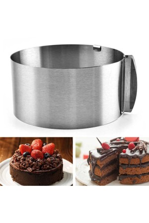 Cake Supplies Round Adjustable Cake Cake Sponge Cake Mold Adjustable Circle 10x30cm 3403 - Karadağ
