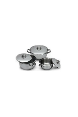 Cakir 6 Piece Cookware Set with Steel Lid etc10 - Gülsan