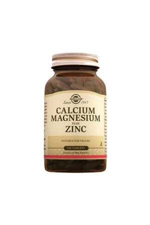 Calcium Magnesium Plus Zinc 100 Tablets - Solgar