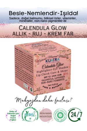 Calendula Glow Moisturizing - Antioxidant - Radiant Balm - Illuminating 'natural ingredient' 7ml - Kuatra