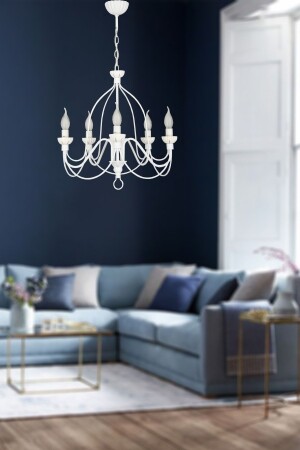 Calista 5-Piece Case White Chandelier 605 0324 27 099 - Venon
