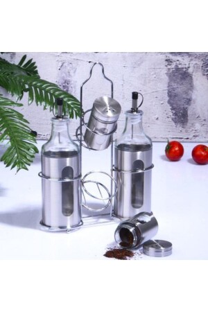 Cam-429 Metal 4 Piece Oil & Vinegar Set 22826 - Kosova