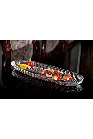 Cam Busayhome Cam Kayık Tabak Sunumluk 40 Cm Sunum Tabağı Kayık Tabak Modern 40 Beyaz BPA Free Kare - Genel Markalar