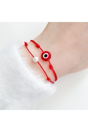 MNZ-Glass Pearl-Evil Eye Bracelet Set 755790076 - VenüsDesign