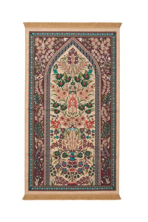 Camel Kadife Halı Seccade - Bursa İpek
