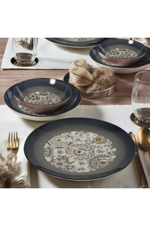 Camelia 24 Piece Dinner Set for 6 People 3200 PR. 0000000GBSATN24Y4R3200 - Güral Porselen
