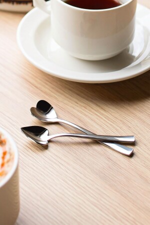 Can Canan Teaspoon - Steel Teaspoon Set - 12 Teaspoon - Heart Teaspoon Set can-canan tea 6 - Nehir