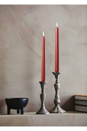 Candle 5-Piece Candle Holder Candle Pearlescent Coating Long Body - Willuxe
