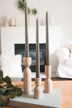 Candle Holder Wooden Stand Candlestick Decorative Candle Holder 1255 - Weblonya
