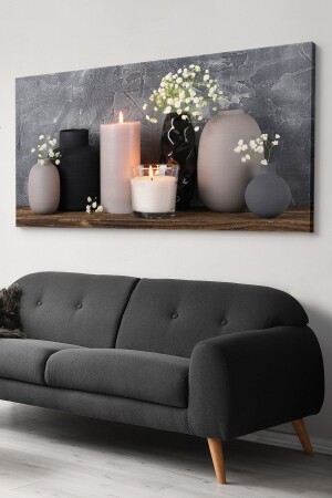 Candle Vase Flowers One Piece Canvas - Canvas Painting - Evinemoda