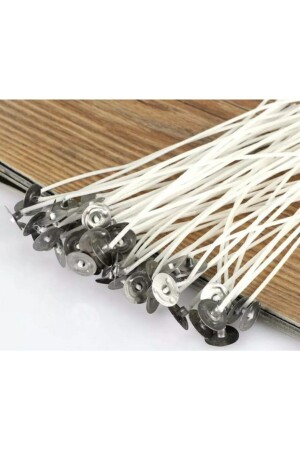 Candle Wick 10cm 100 Pieces Ready Hard Wick Gel-paraffin Compatible Original Candle Wick - Doğan Mum