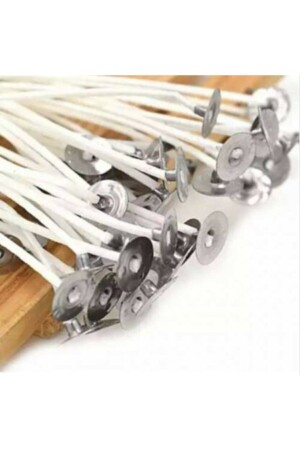 Candle Wick with Paraffin Ready-made Clasps 50 Piece Package 12 Cm (candle Making Material) - Armonihouse