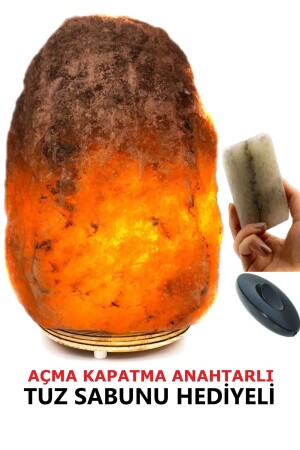 Çankırı Steinsalz 3/4 kg Salz Nachtlicht mit Ein/Aus-Schalter - Tuzshop