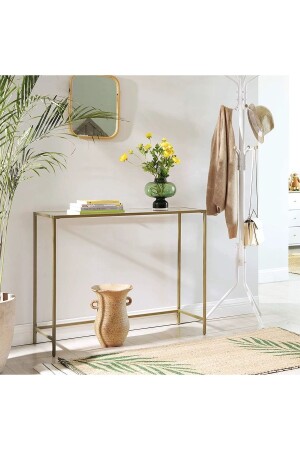 Canvas Metal Drawer Decorative Coffee Corner Console - Gold - Dekopratik