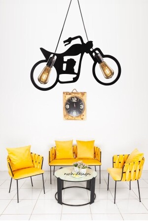 Çapır Motor Bicycle Chandelier Pendant Lamp Modern Rustic Decorative Retro 2-Piece Lamp UTSRM00000038 - UTKU TASARIM