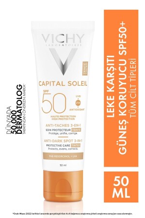 Capital Soleil Colored Anti-Blemish Spf50 Sunscreen for All Skin Types 50ml - Vichy