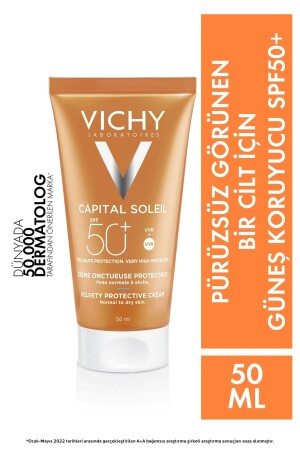 Capital Soleil Velvety Cream Very High Protection Facial Sun Cream Spf 50 - 50 ml - Vichy