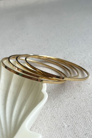 Caprea Steel 17 CM CIRCLE Quadruple Ajda Handcuff Tarnish Resistant Women's Bracelet - Moda