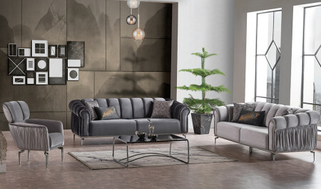 Capris Living Room Set Metal Case - Cadde Yıldız
