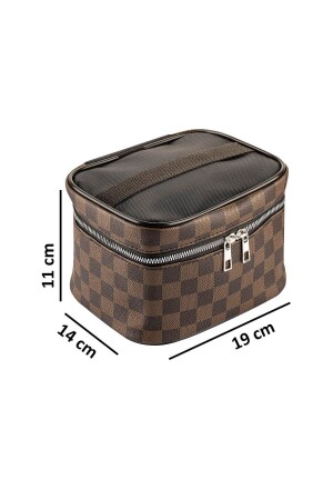Captain Travel Make-up-Organizer, Make-up-Tasche, multifunktionale Kosmetiktasche, braun - Ns Reliable