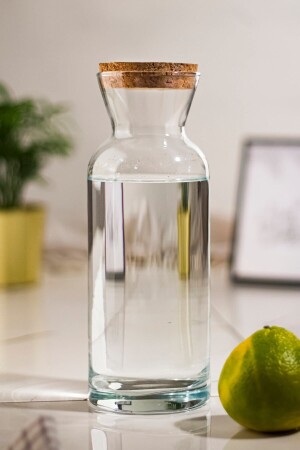 Carafe & Jug with Cork Lid 1. 5 Lt (FITS IN THE REFRIGERATOR DOOR SHELF) - EWS