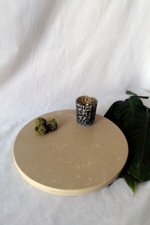 Caramel Quartz Serving Plate Presentation Tray - PeraMarble