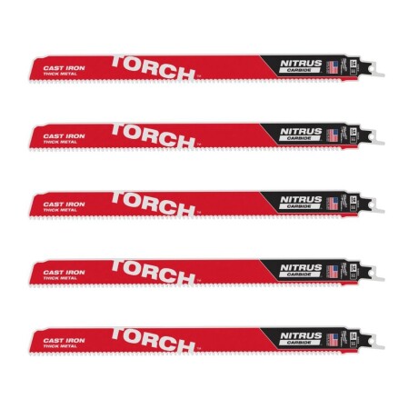 Carbide-toothed saw blade MILWAUKEE TCT Torch Nitrus 300mm 10tpi, 5pcs. - Milwaukee Accessories