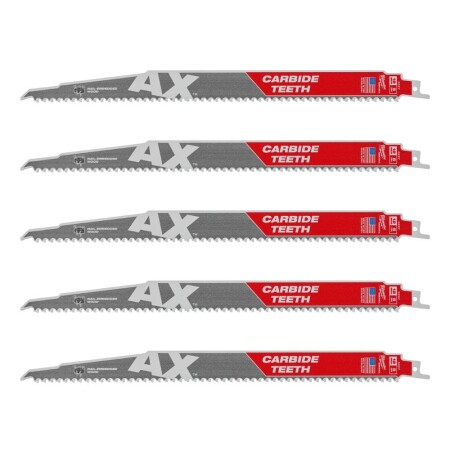 Carbide-toothed saw blades MILWAUKEE TCT AX 300mm 5tpi, 5pcs. - Milwaukee Accessories